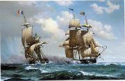 unknow artist Seascape, boats, ships and warships. 104 Sweden oil painting artist